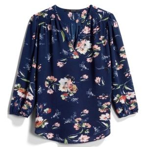 Blue Floral Top